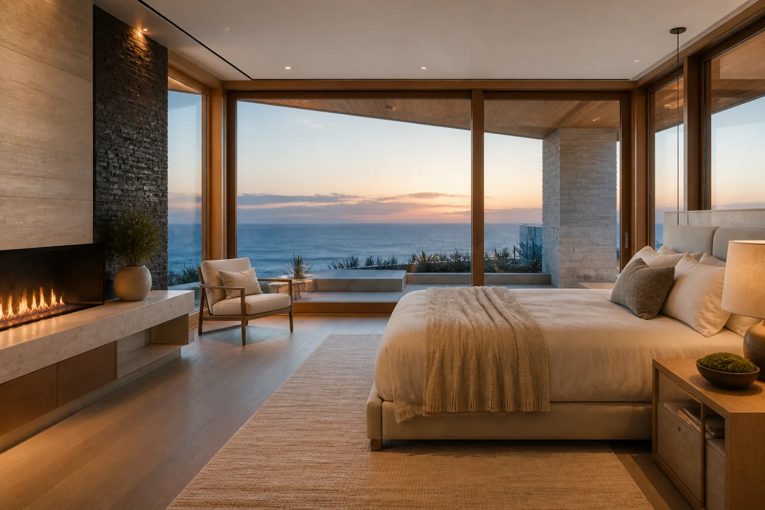 Ocean-facing bedroom suite